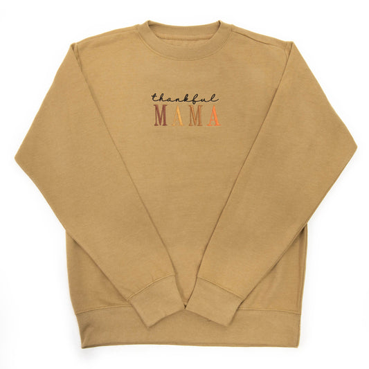 Embroidered Thankful Mama Sweatshirt