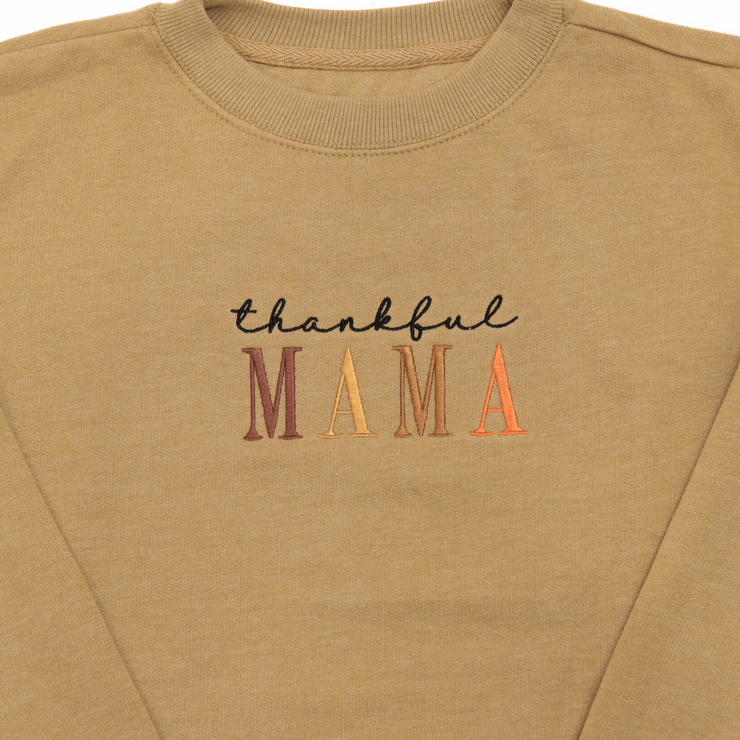 Embroidered Thankful Mama Sweatshirt