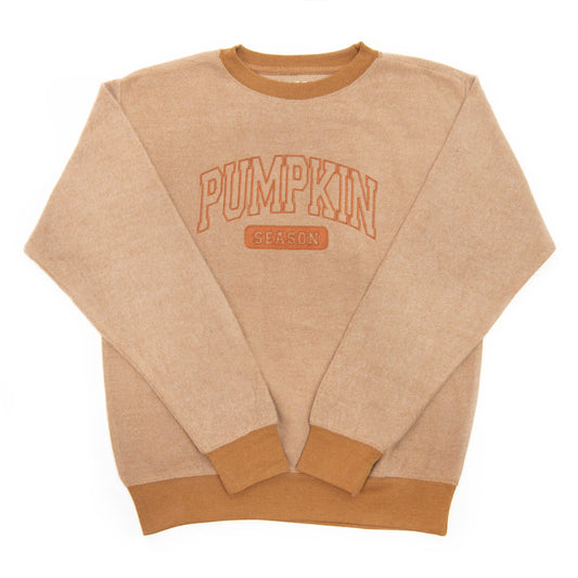 Embroidered Pumpkin Season Fuzzy Sweatshirt