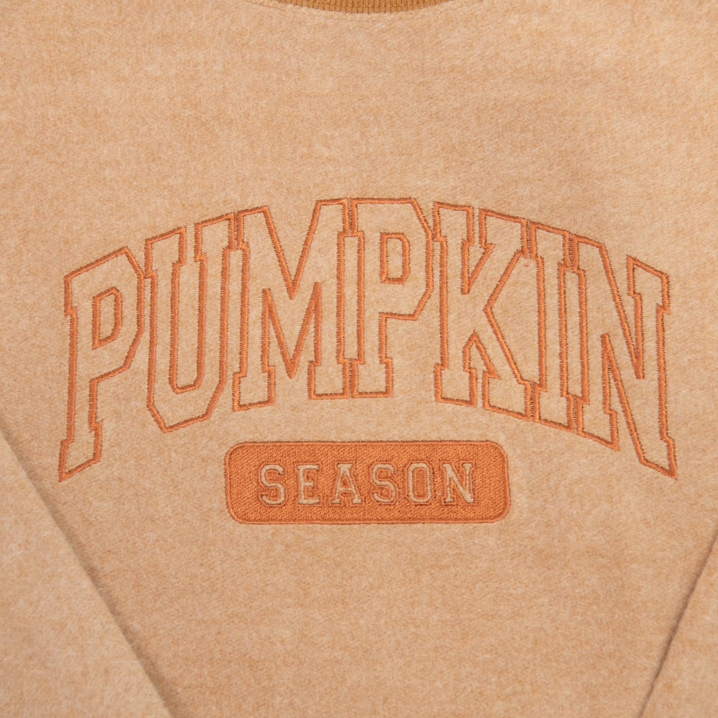 Embroidered Pumpkin Season Fuzzy Sweatshirt