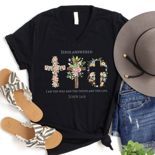 Jesus Answered V-Neck