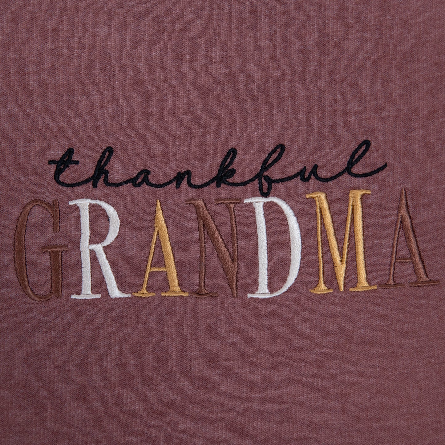 Embroidered Thankful Grandma Sweatshirt