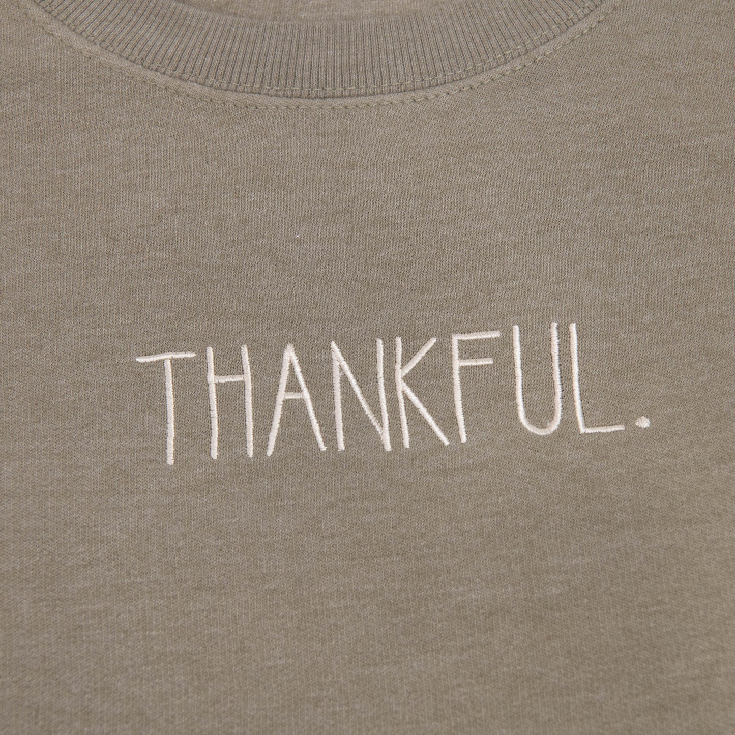 Embroidered Thankful Sweatshirt