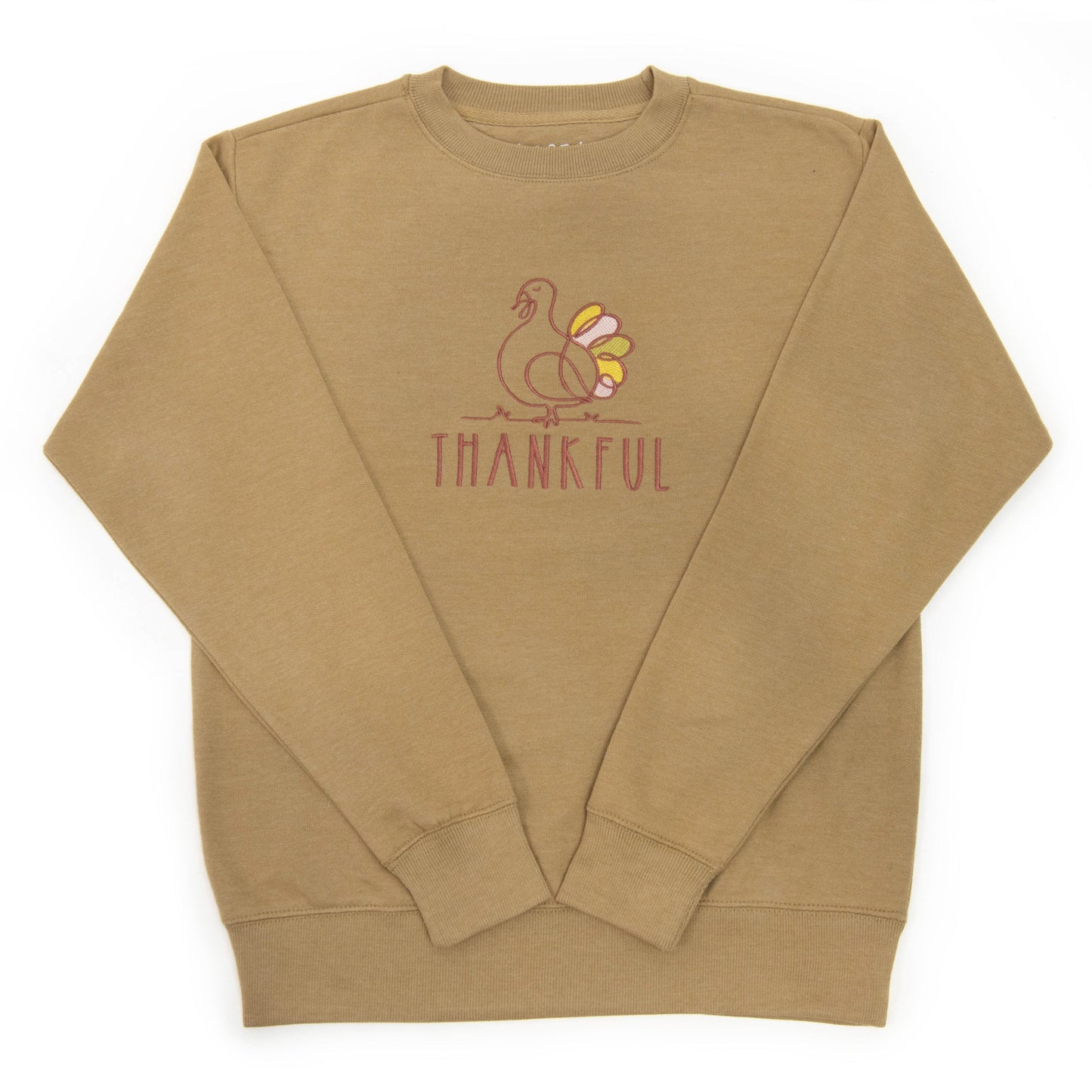 Embroidered Thankful Turkey Sweatshirt