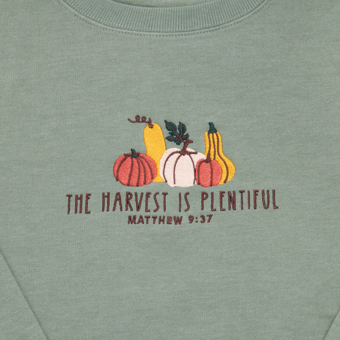 Embroidered The Harvest is Plentiful Sweatshirt