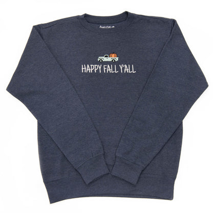 Embroidered Happy Fall Y'all Sweatshirt