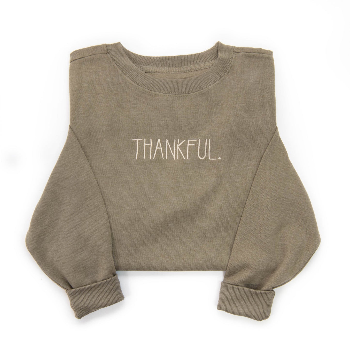 Embroidered Thankful Sweatshirt
