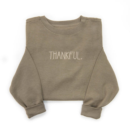 Embroidered Thankful Sweatshirt