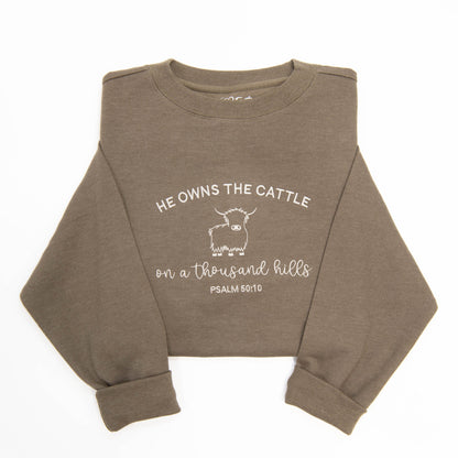 He Owns the Cattle Sweatshirt